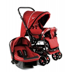 Diamond Baby Travel Sistem Bebek Arabası - Kırmızı
